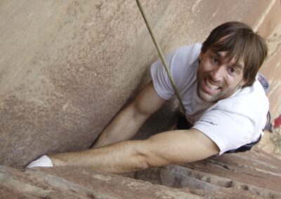 Erik Weihenmayer Rock Climbing